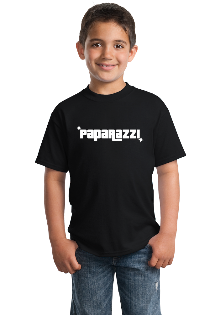 Youth Black Paparazzi - Photography Funny Photographer Party Humor Silly T-shirt