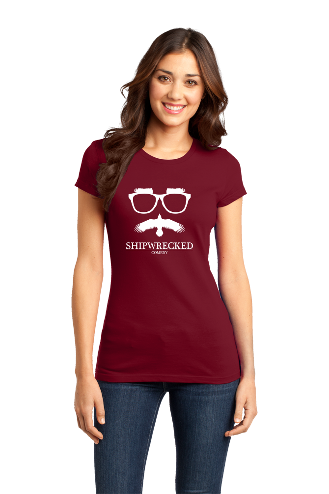 Girly Cranberry Shipwrecked Logo Crewneck T-shirt