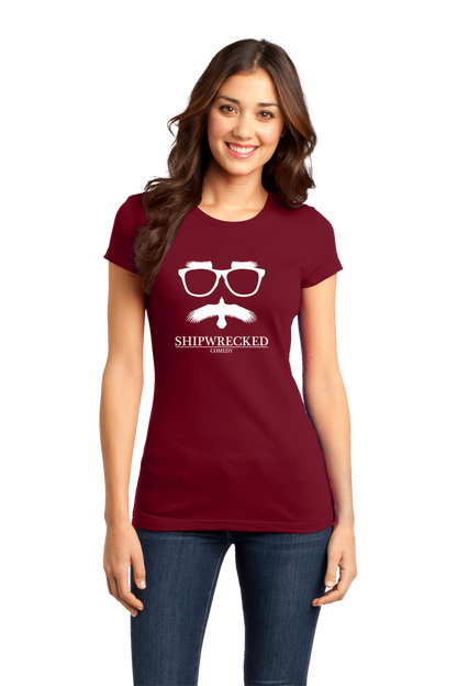 Girly Cranberry Shipwrecked Logo Crewneck T-shirt
