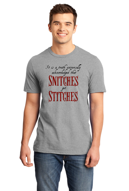 Standard Grey Snitches Get Stitches T-shirt