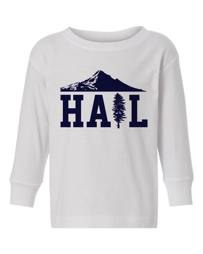 Long Sleeve Infant Tee White Portland U of M Club Hail Infant-Garment