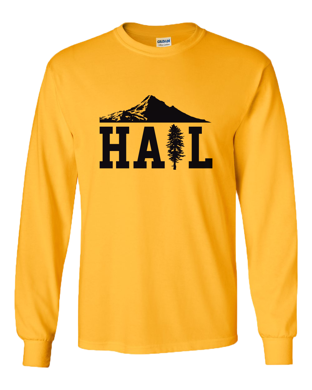 Unisex Long Sleeve Gold Portland U of M Club Hail Light Long Sleeve T-shirt