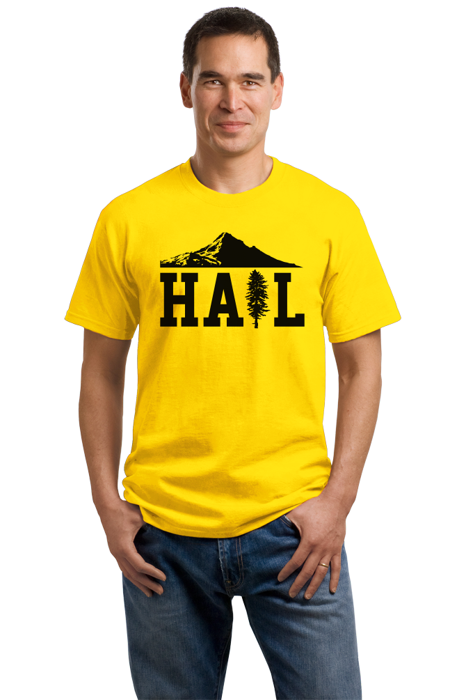 Unisex Yellow Portland U of M Club Hail T-shirt