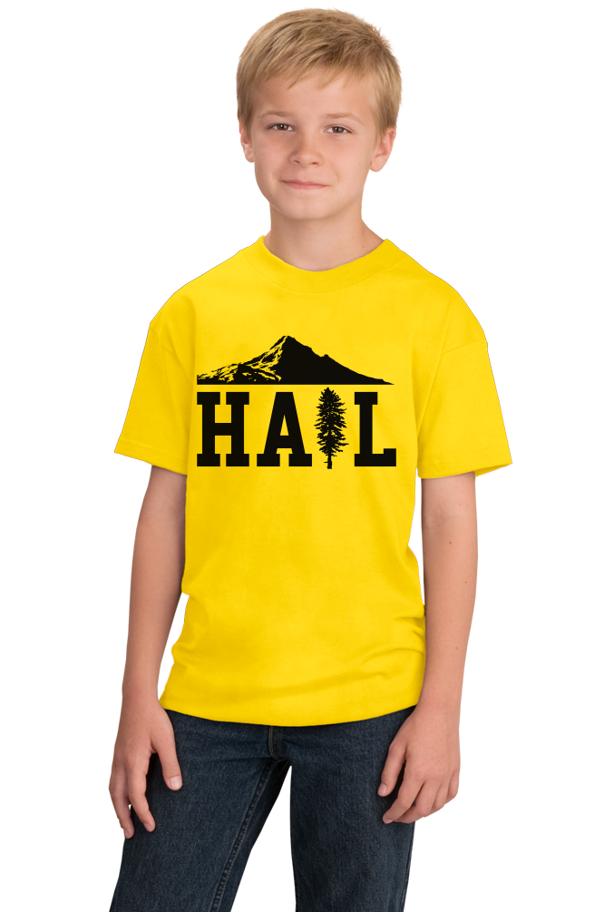 Youth Yellow Portland U of M Club Hail T-shirt