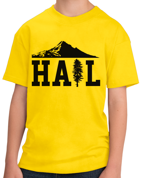 Youth Yellow Portland U of M Club Hail T-shirt