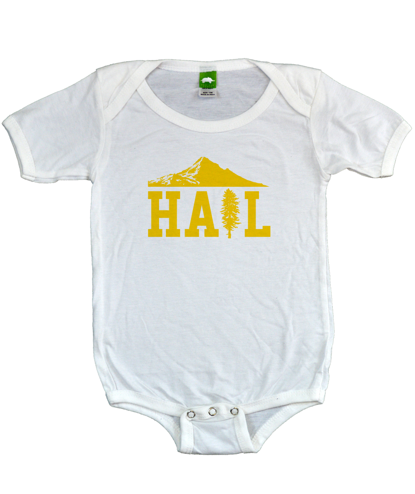 Infant Bib White Portland U of M Club Hail Infant-Garment