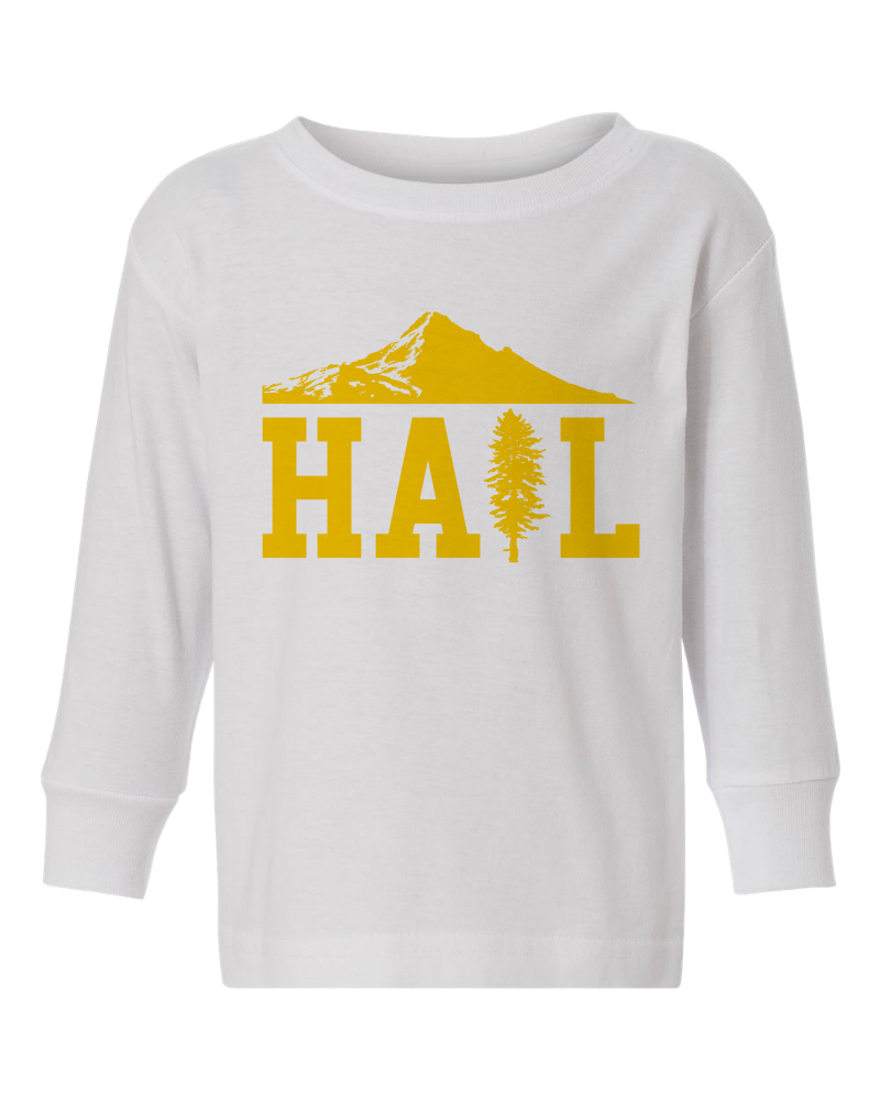 Long Sleeve Infant Tee White Portland U of M Club Hail Infant-Garment