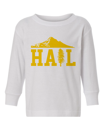 Long Sleeve Infant Tee White Portland U of M Club Hail Infant-Garment