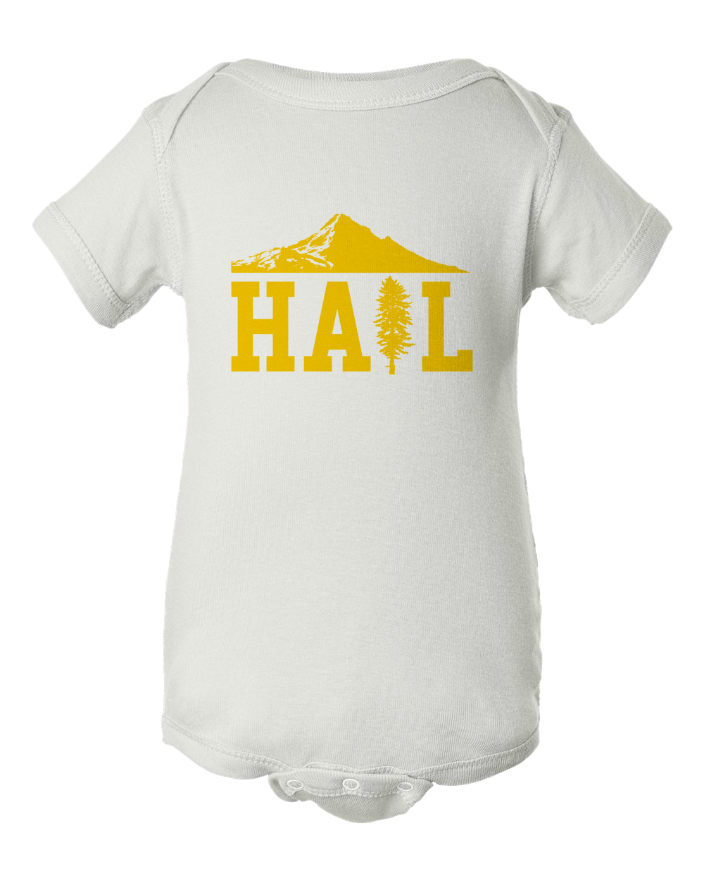 Onesie White Portland U of M Club Hail Infant-Garment