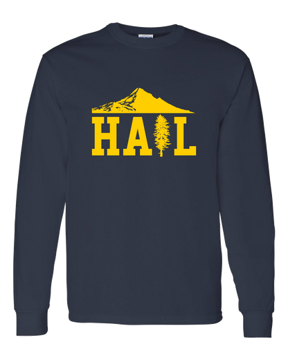 Unisex Long Sleeve Navy Portland U of M Club Hail Dark Long Sleeve T-shirt