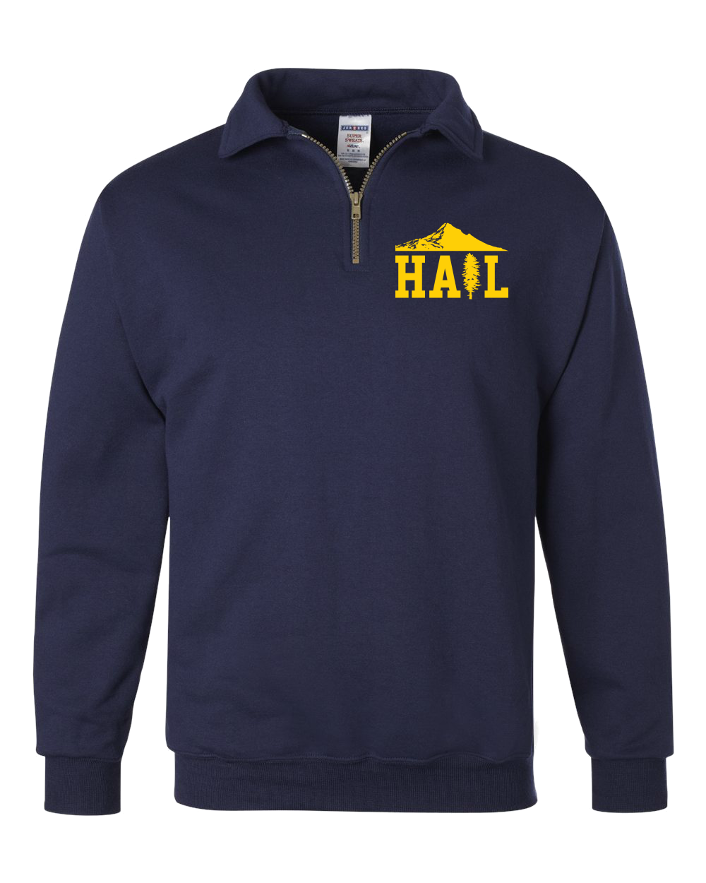 Quarter Zip Navy Portland U of M Club Hail Dark Quarter Zip Quarter-Zip