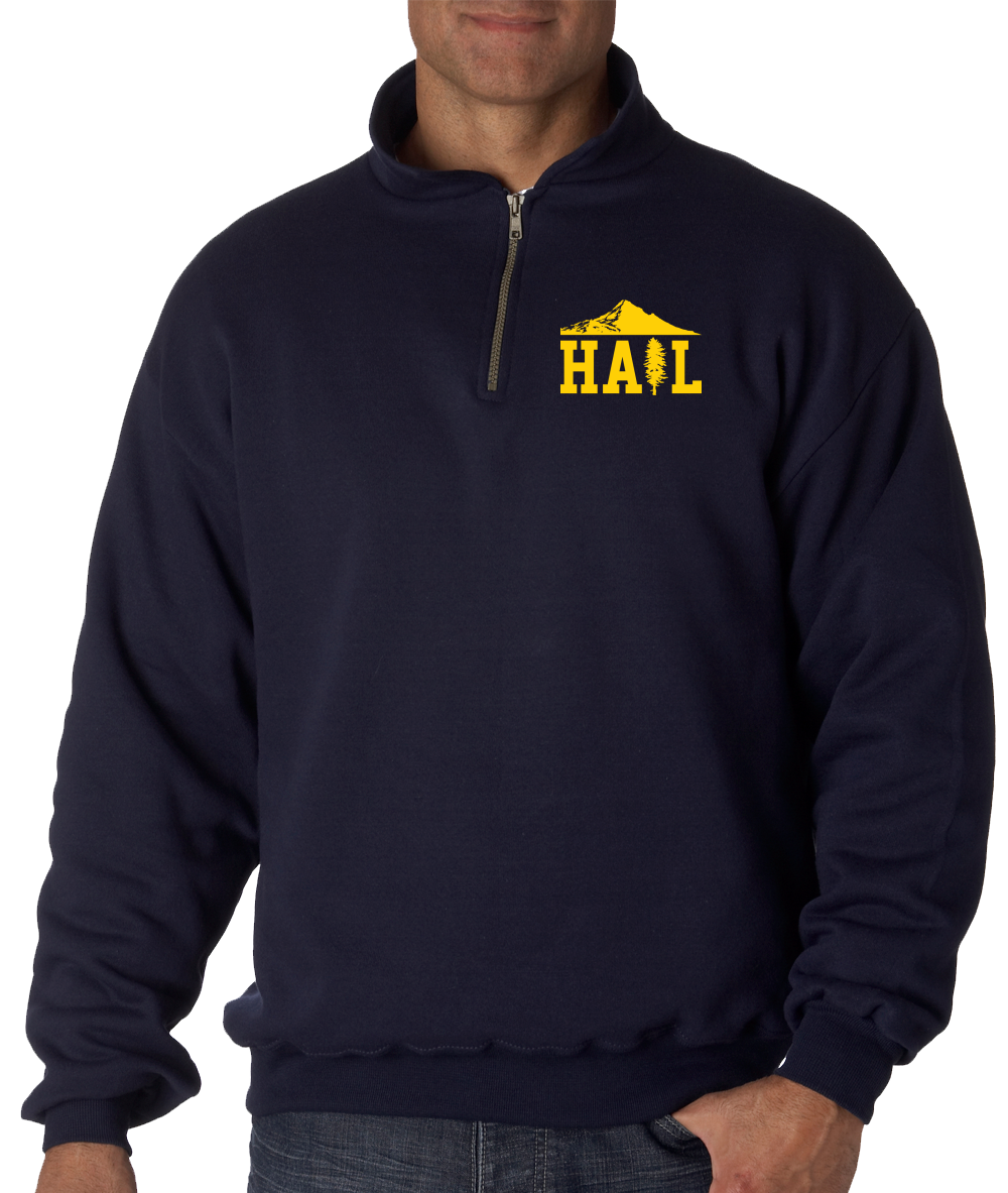 Quarter Zip Navy Portland U of M Club Hail Dark Quarter Zip Quarter-Zip