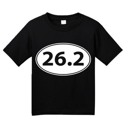 Youth Black 26.2 Marathon Enthusiast - Marathoner Runner Pride Funny T-shirt