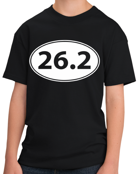Youth Black 26.2 Marathon Enthusiast - Marathoner Runner Pride Funny T-shirt