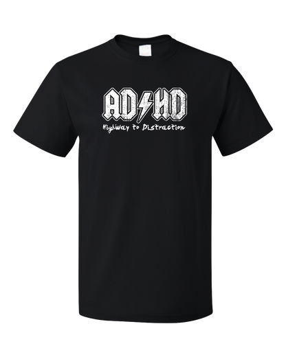 Standard Black AD/HD - Ritalin Adderall Concerta ADHD ADD Humor Funny Joke T-shirt