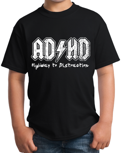Youth Black AD/HD - Ritalin Adderall Concerta ADHD ADD Humor Funny Joke T-shirt
