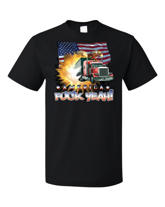 Standard Black America Fuck Yeah! - Merica Patriotism Funny Merica 4th of July T-shirt