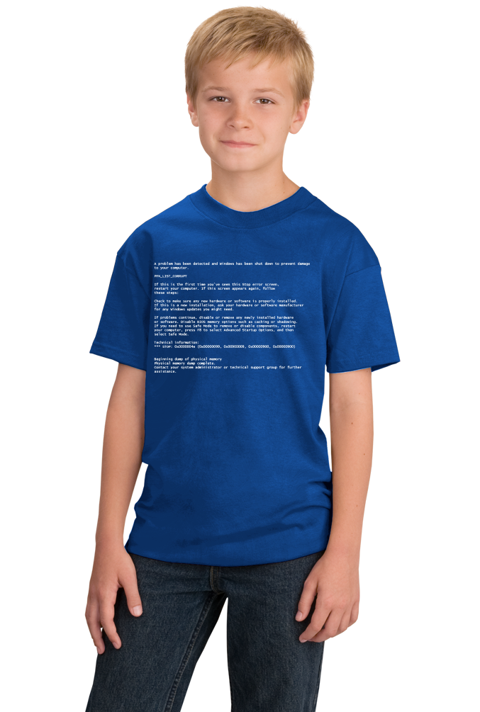 Blue Screen Of Death Shirt