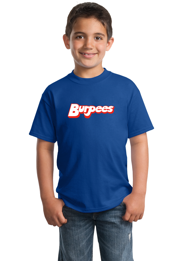Youth Royal Burpees - Fitness Humor Funny Gym Rat Strength Training Burpies T-shirt