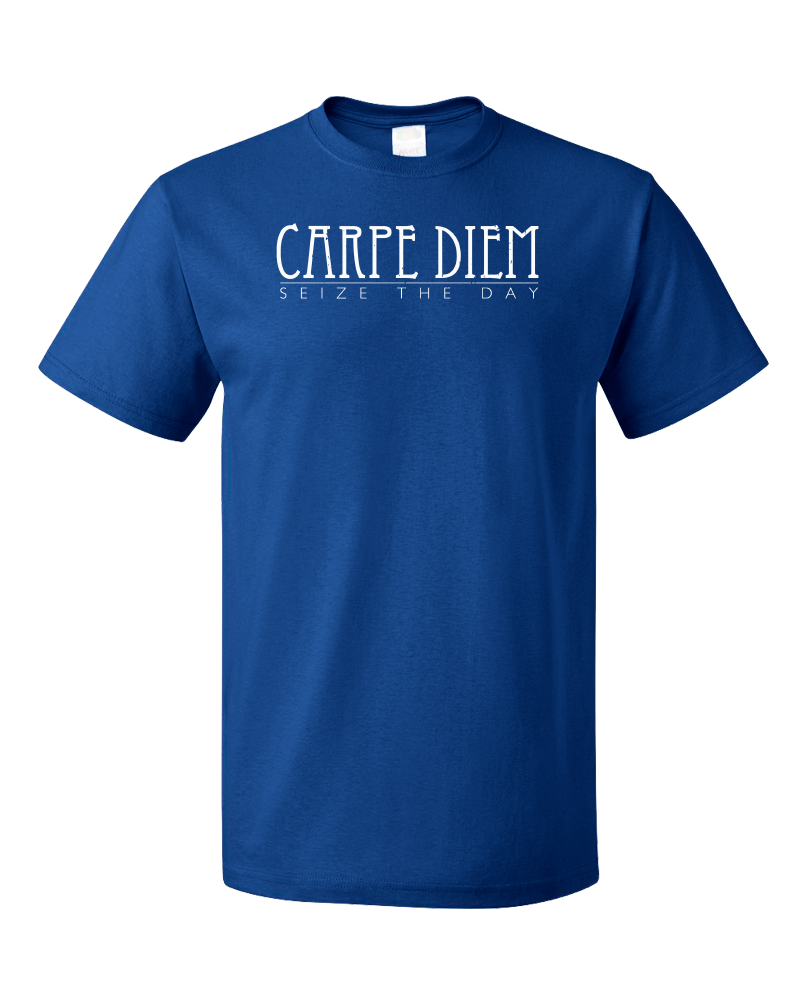 Standard Royal Carpe Diem -Seize The Day! - Positive Optimistic Quote Inspiring T-shirt