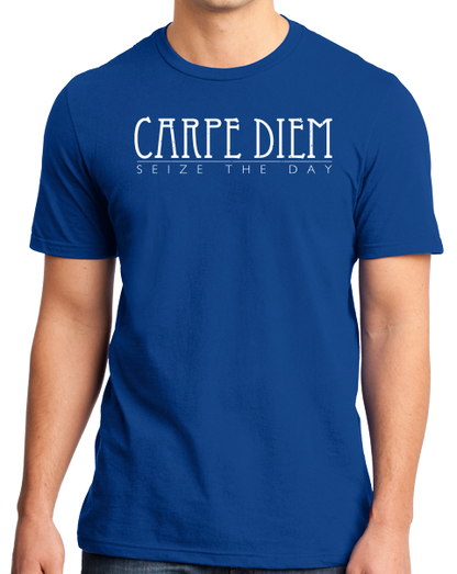 Standard Royal Carpe Diem -Seize The Day! - Positive Optimistic Quote Inspiring T-shirt