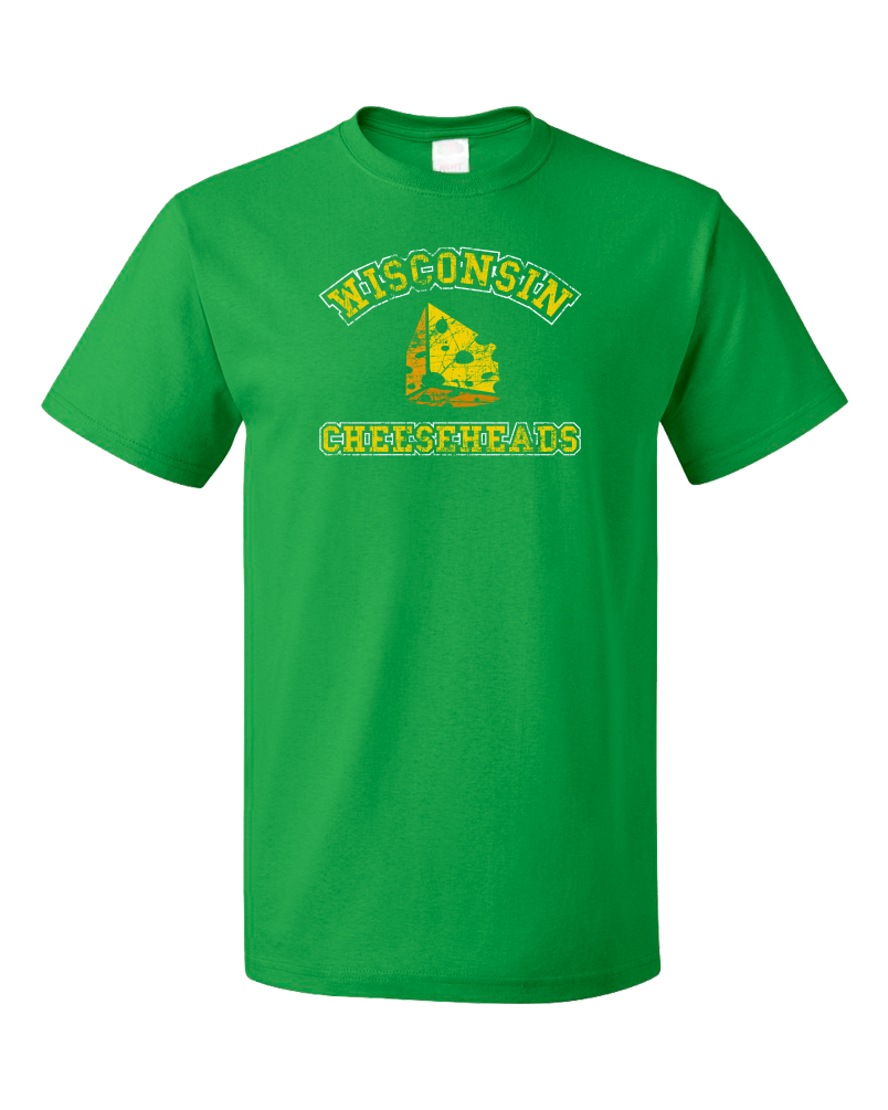Standard Green Cheesehead - Wisconsin Pride Raised on the Dairy T-shirt