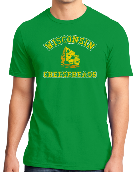 Standard Green Cheesehead - Wisconsin Pride Raised on the Dairy T-shirt