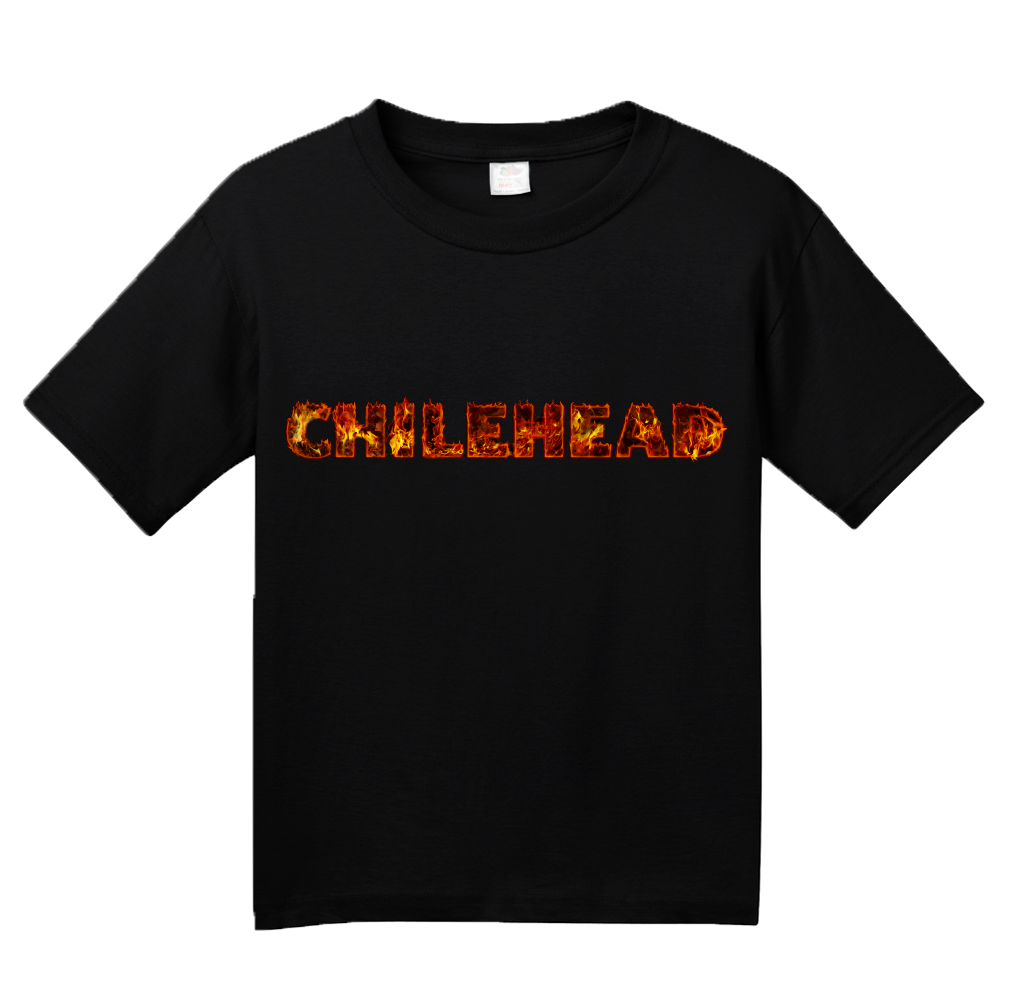 Youth Black Chilehead - Ghost Pepper Trinidad Scorpion Spicy Chipotle Fan T-shirt