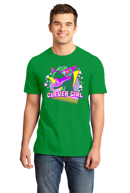 Standard Green Clever Girl - Radical 90s Raptor - Dinosaur Rampage Fan T-shirt