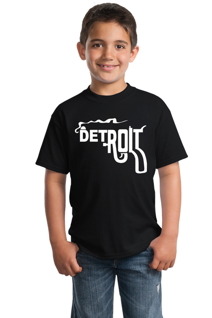 Youth Black DETROIT GUN TEE T-shirt