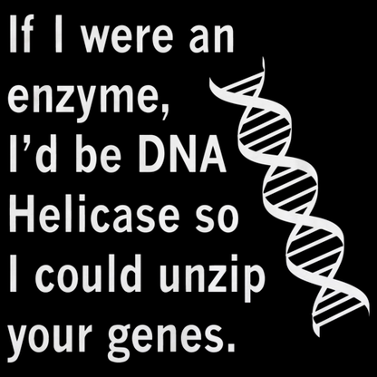 DNA Helicase - Unzip Your Genes Black art preview