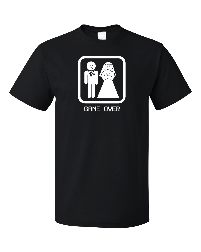 Standard Black Game Over - Bachelor Party Groom Funny Marriage Guy Gift Joke T-shirt