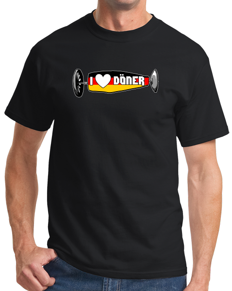 Standard Black I Heart Doner Kebab - Germany Berlin Turkish Street Food Kebap T-shirt
