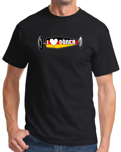 Standard Black I Heart Doner Kebab - Germany Berlin Turkish Street Food Kebap T-shirt