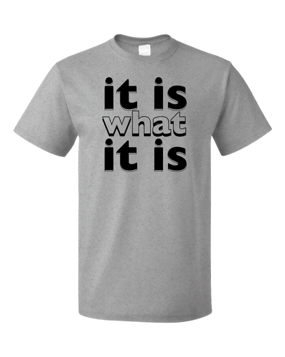 Standard Grey It Is What It Is - Funny Humor Saying, So it Goes T-shirt