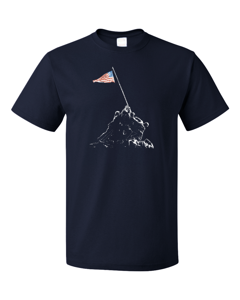 Standard Navy Iwo Jima Flag Raising - WW2 History Marines Pride USMC T-shirt