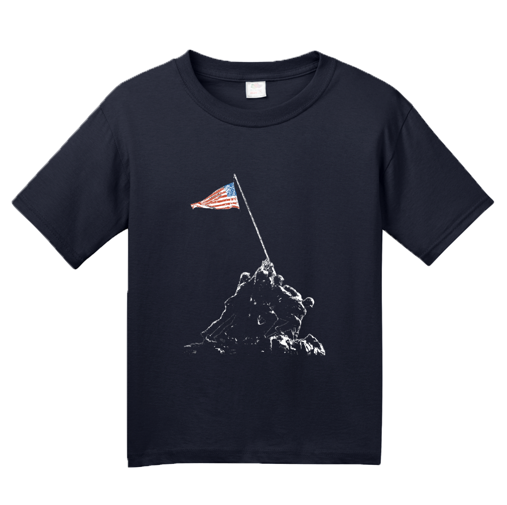 Youth Navy Iwo Jima Flag Raising - WW2 History Marines Pride USMC T-shirt