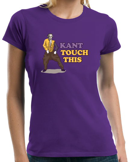 Ladies Purple Kant Touch This - Continental Philosophy Joke Humor Academic T-shirt