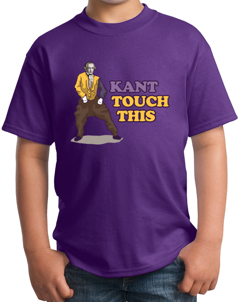 Youth Purple Kant Touch This - Continental Philosophy Joke Humor Academic T-shirt