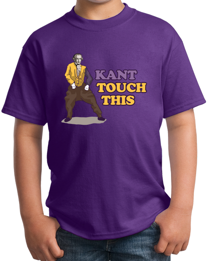 Youth Purple Kant Touch This - Continental Philosophy Joke Humor Academic T-shirt