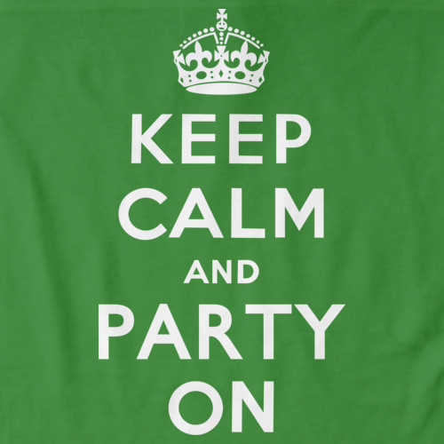 Keep Calm and Party On Green Art Preview