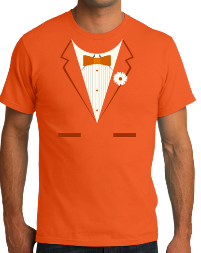 Standard Orange Orange Tuxedo - Funny Easy Costume Party Wedding Prom T-shirt