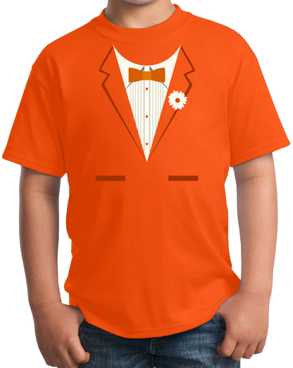 Youth Orange Orange Tuxedo - Funny Easy Costume Party Wedding Prom T-shirt