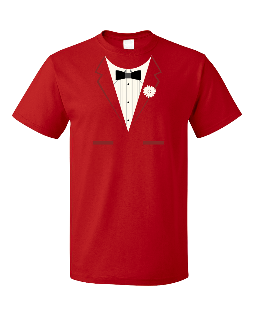 Standard Red Red Tuxedo - Silly Gag Prom Wedding Tux Party Funny T-shirt