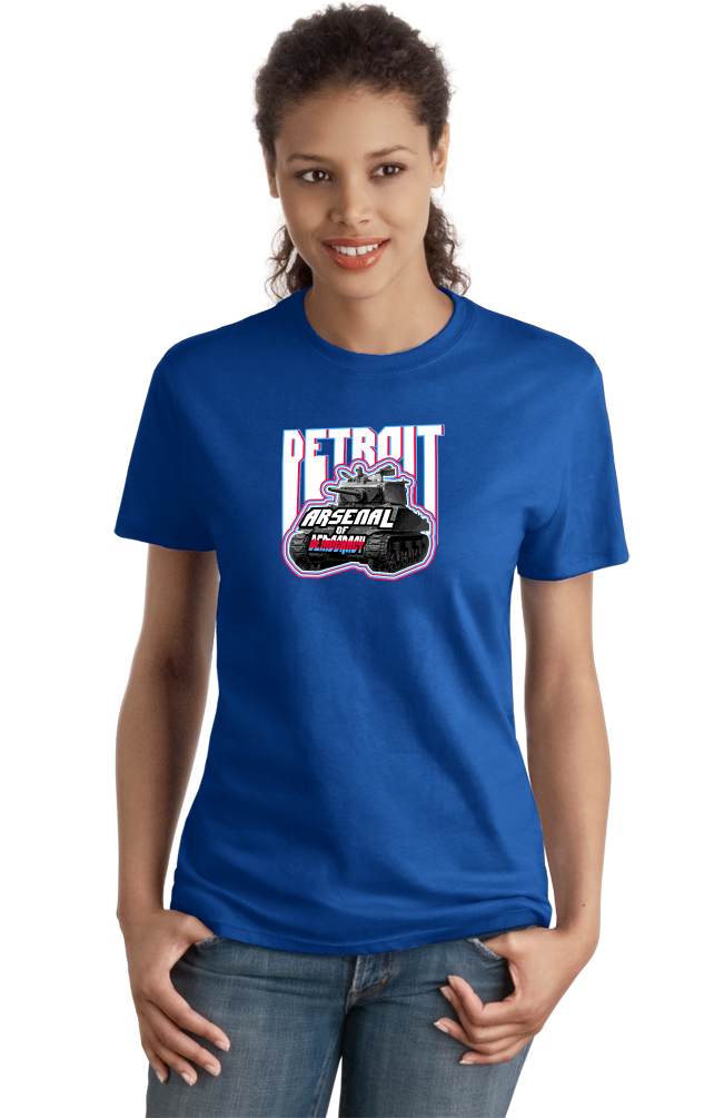 Ladies Royal Detroit: Arsenal Of Democracy - WW2 History Tank Tigers Lions T-shirt