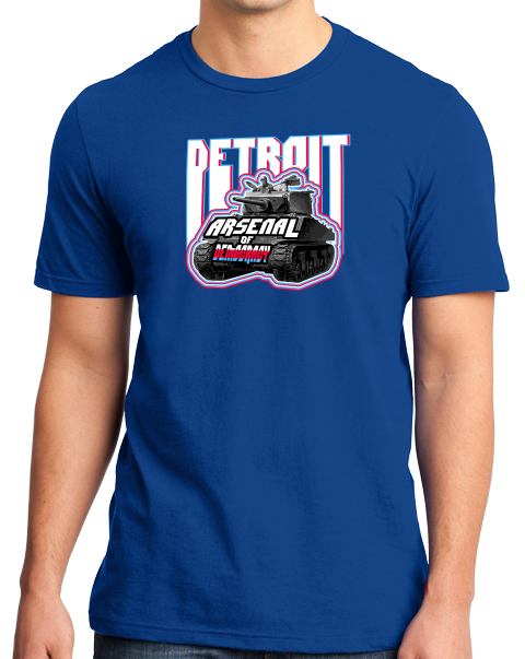 Standard Royal Detroit: Arsenal Of Democracy - WW2 History Tank Tigers Lions T-shirt