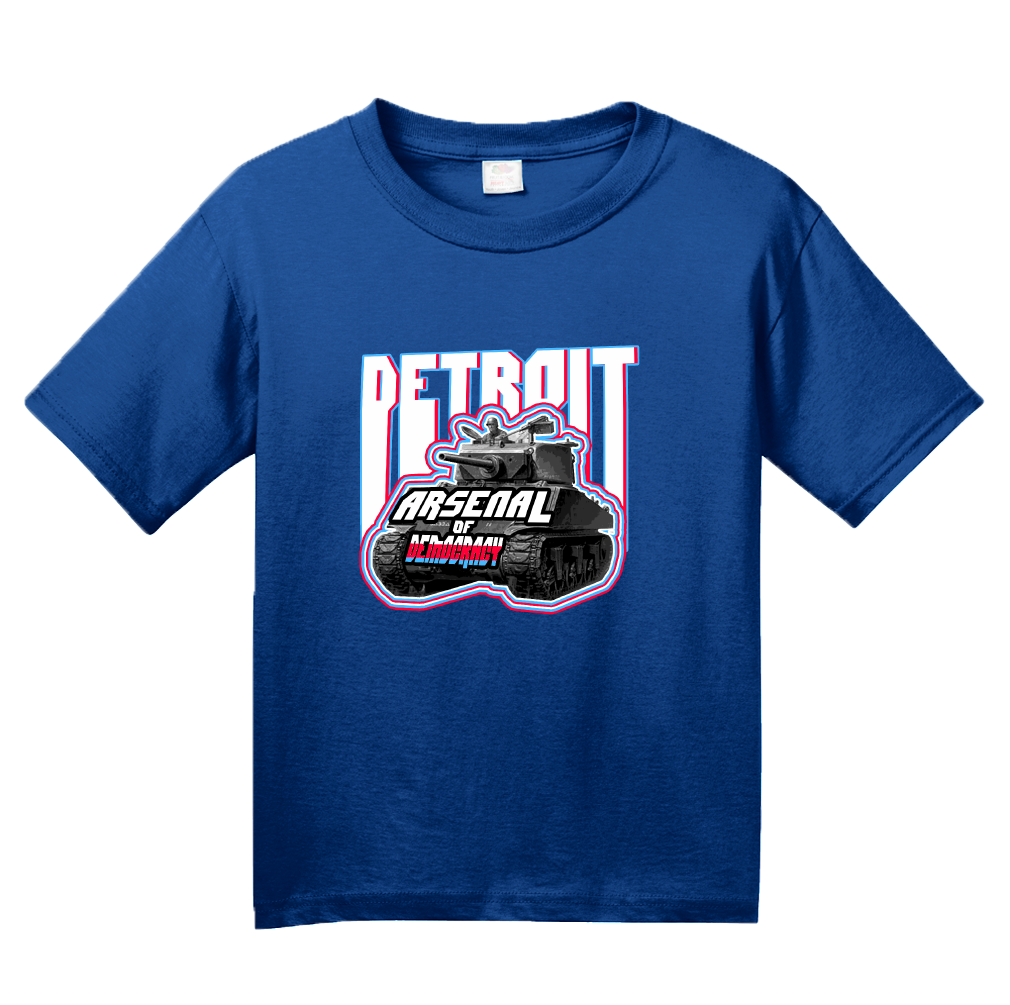 Youth Royal Detroit: Arsenal Of Democracy - WW2 History Tank Tigers Lions T-shirt