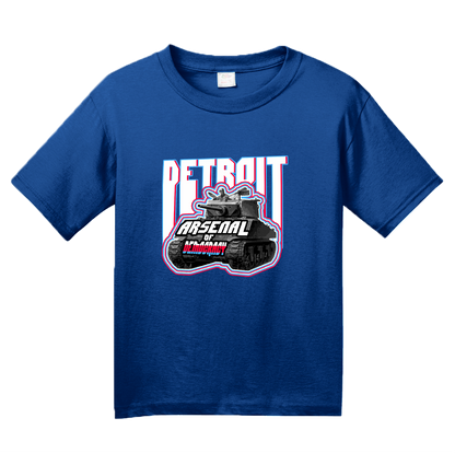 Youth Royal Detroit: Arsenal Of Democracy - WW2 History Tank Tigers Lions T-shirt