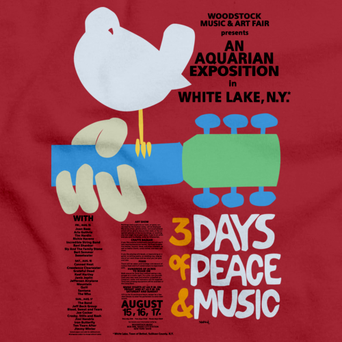 WOODSTOCK POSTER TEE Red art preview