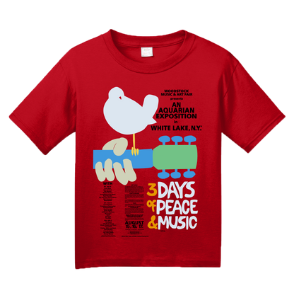 Youth Red WOODSTOCK POSTER TEE T-shirt